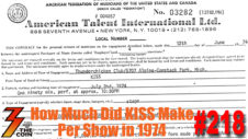 Ep. 218 How Much Money Did KISS Make Per Show in 1974?